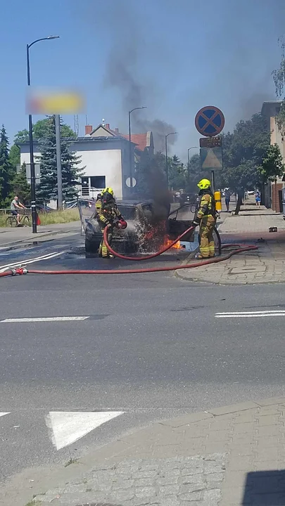 Koźmin Wlkp. Pożar samochodu