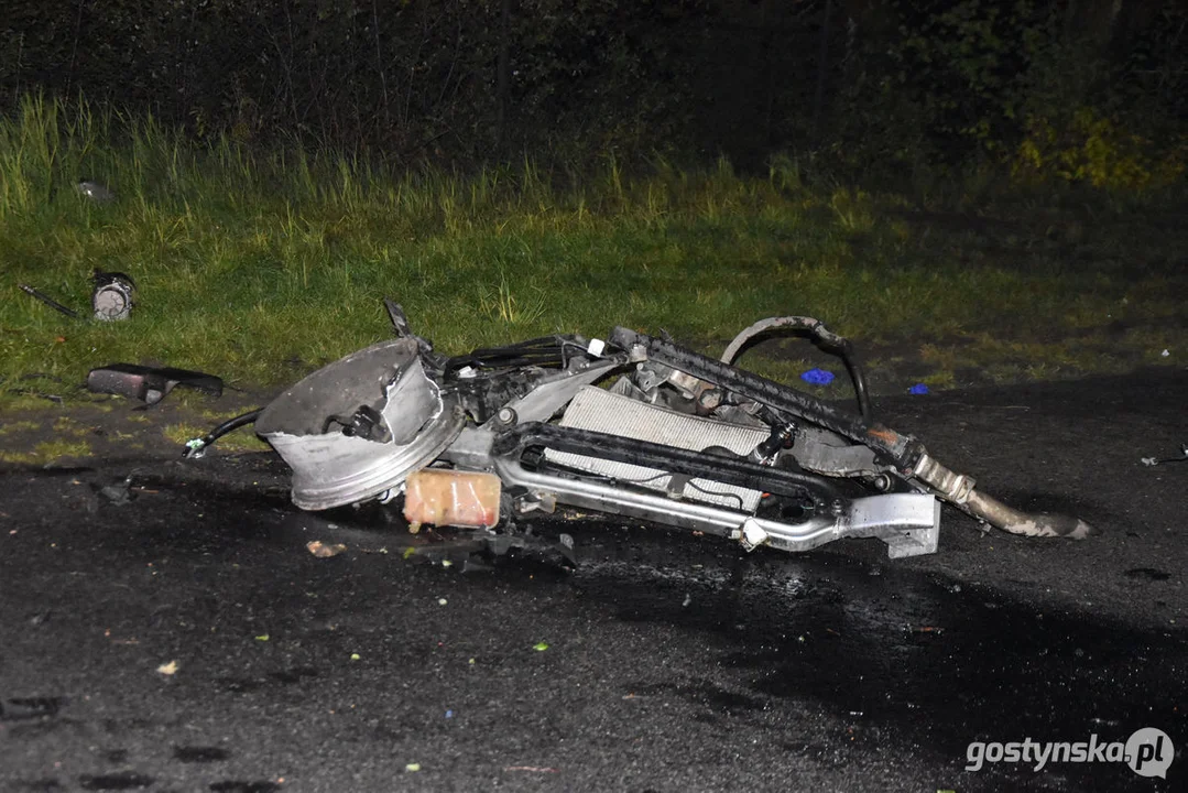 Wypadek śmiertelny na drodze Pogorzela - Gumienice