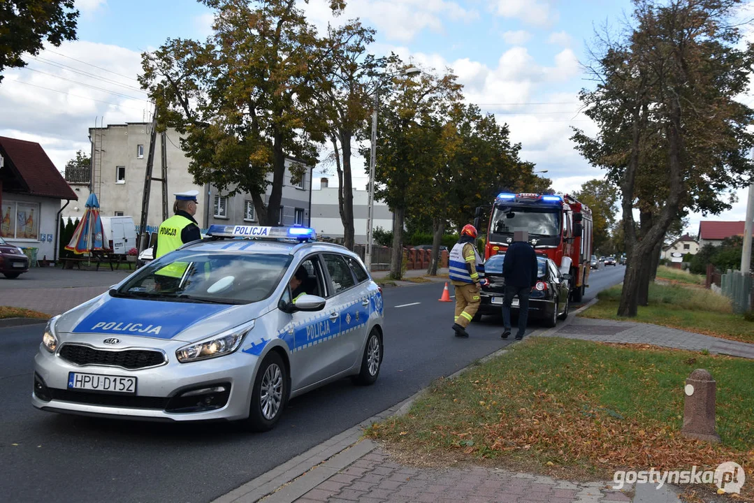 Niedzielny wypadek na ul. Wrocławskiej (DW434) w Gostyniu