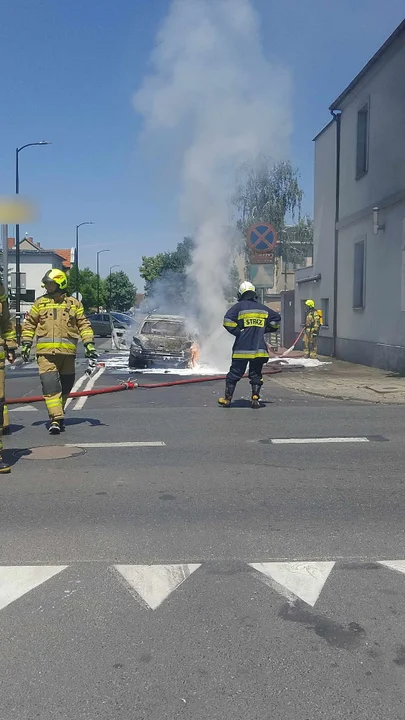 Koźmin Wlkp. Pożar samochodu