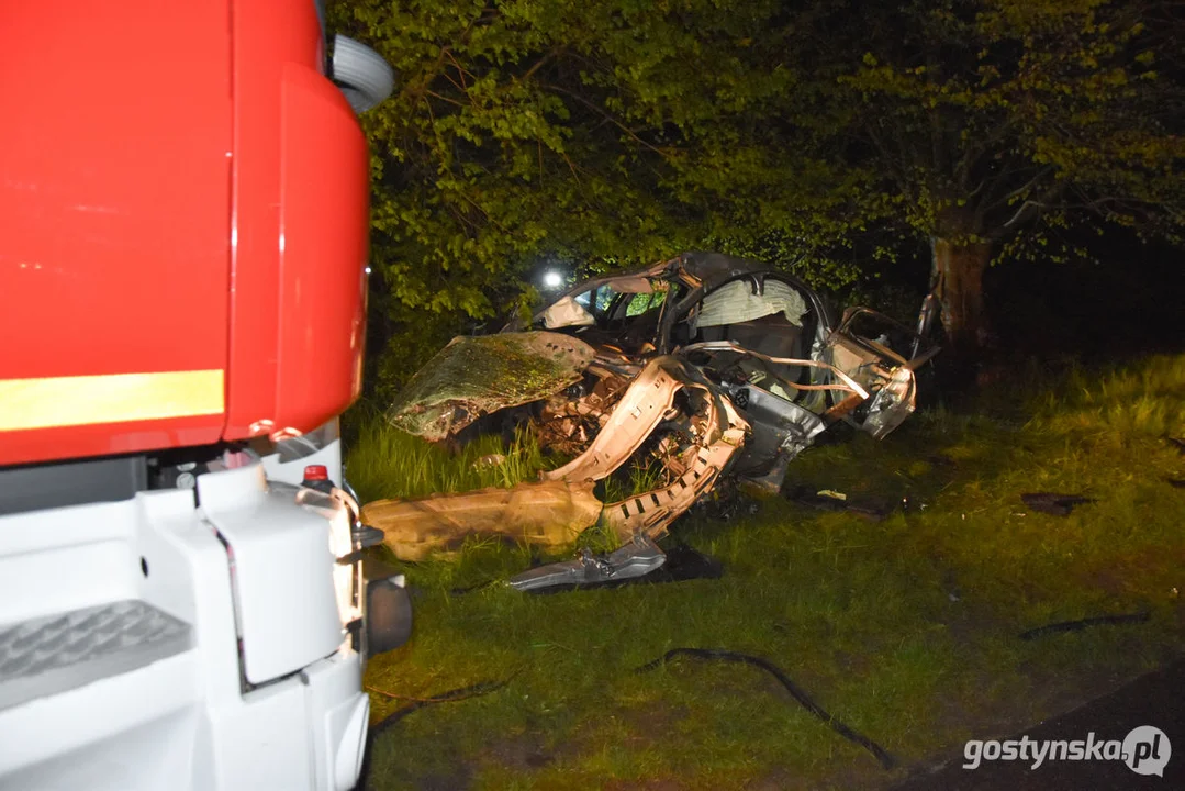 Wypadek śmiertelny na drodze Pogorzela - Gumienice