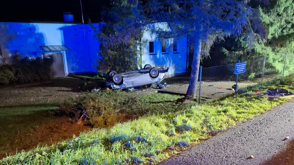Nocny wypadek na trasie Kosowo-Klony