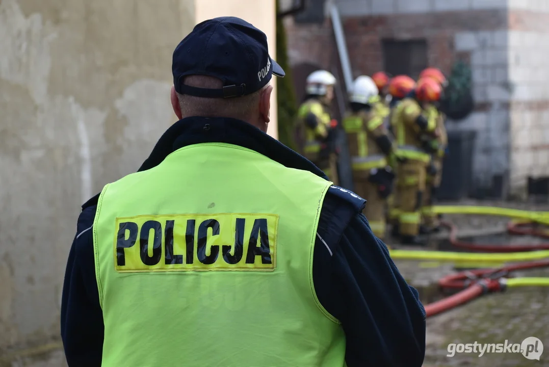 Pożar garażu w Pogorzeli