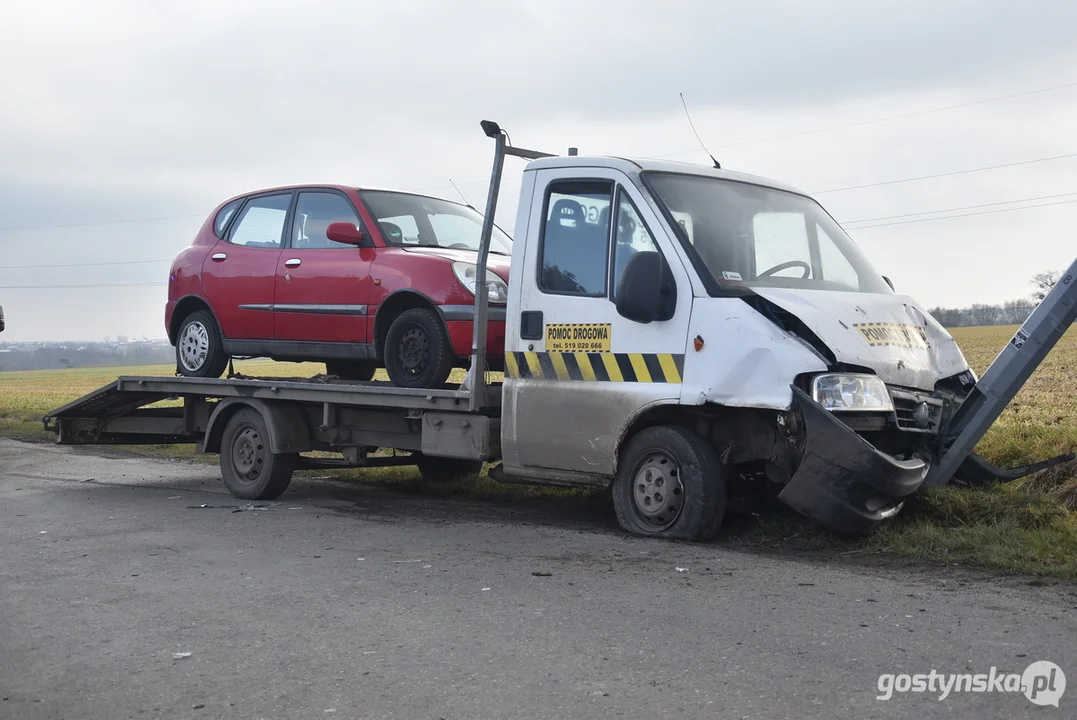 Zderzenie auto-lawety ze skodą w Sikorzynie