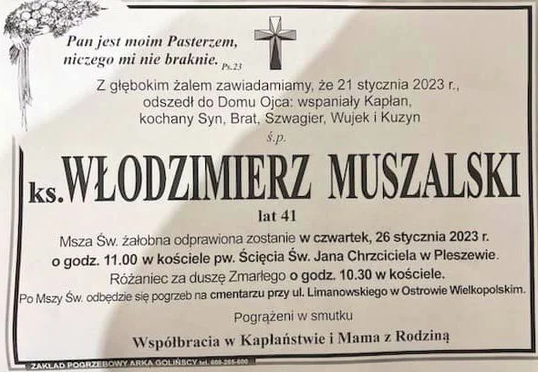 Zmarł ksiądz Włodzimierz Muszalski