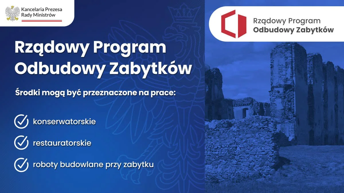 Powiat krotoszyński. Pieniądze na odbudowę zabytków