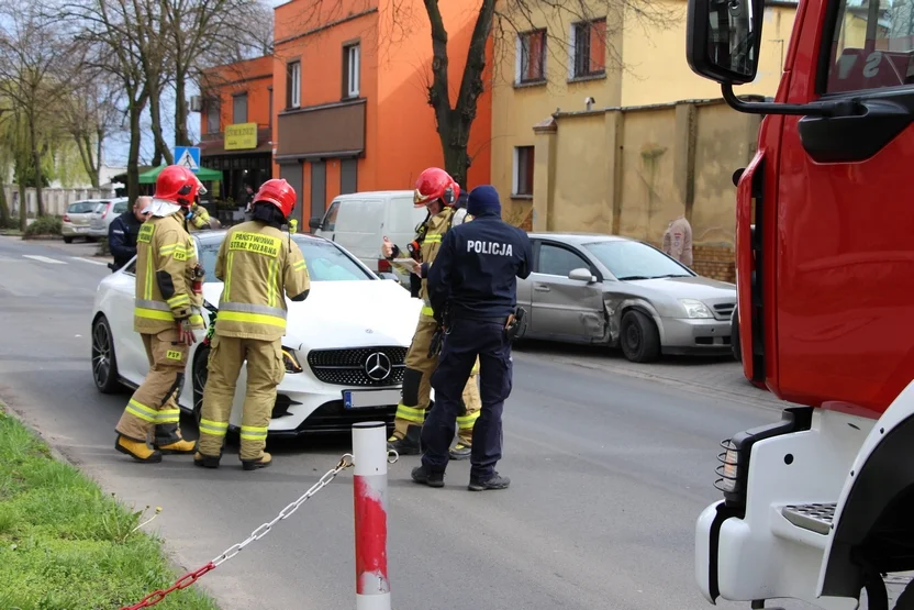 Kolizja na ulicy Kaliskiej w Pleszewie