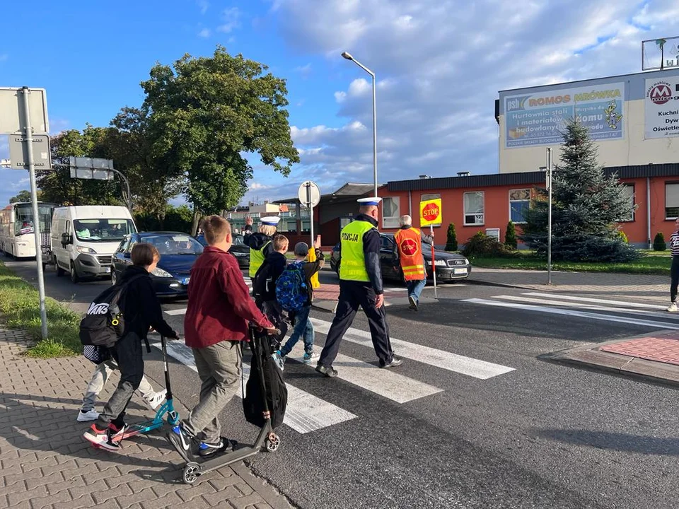 Kolizja rowerowa na Rondzie Solidarności w Gostyniu