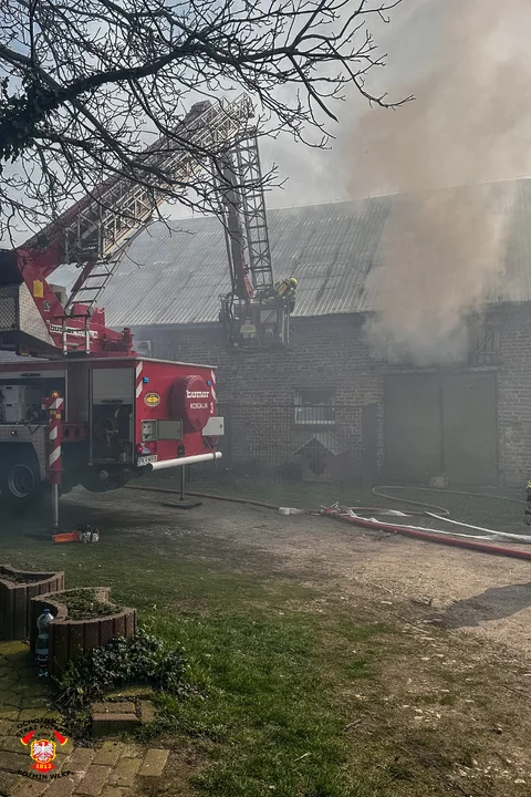 Staniew. Pożar budynku gospodarczego