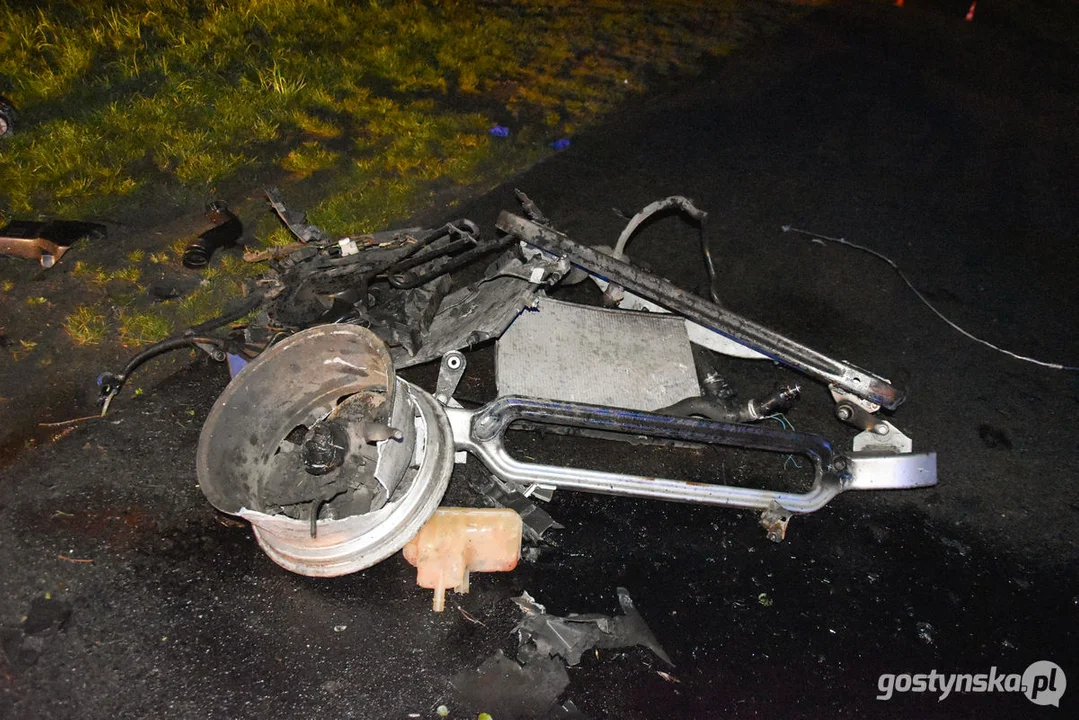 Wypadek śmiertelny na drodze Pogorzela - Gumienice