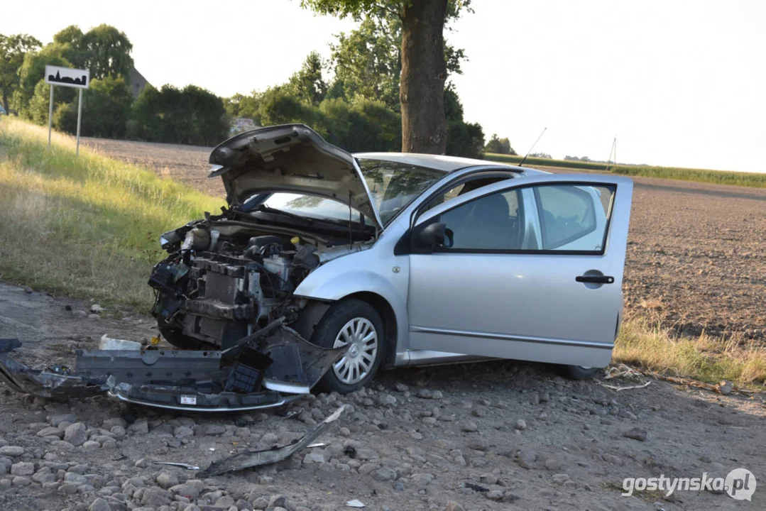 Wypadek na drodze za Pogorzelą