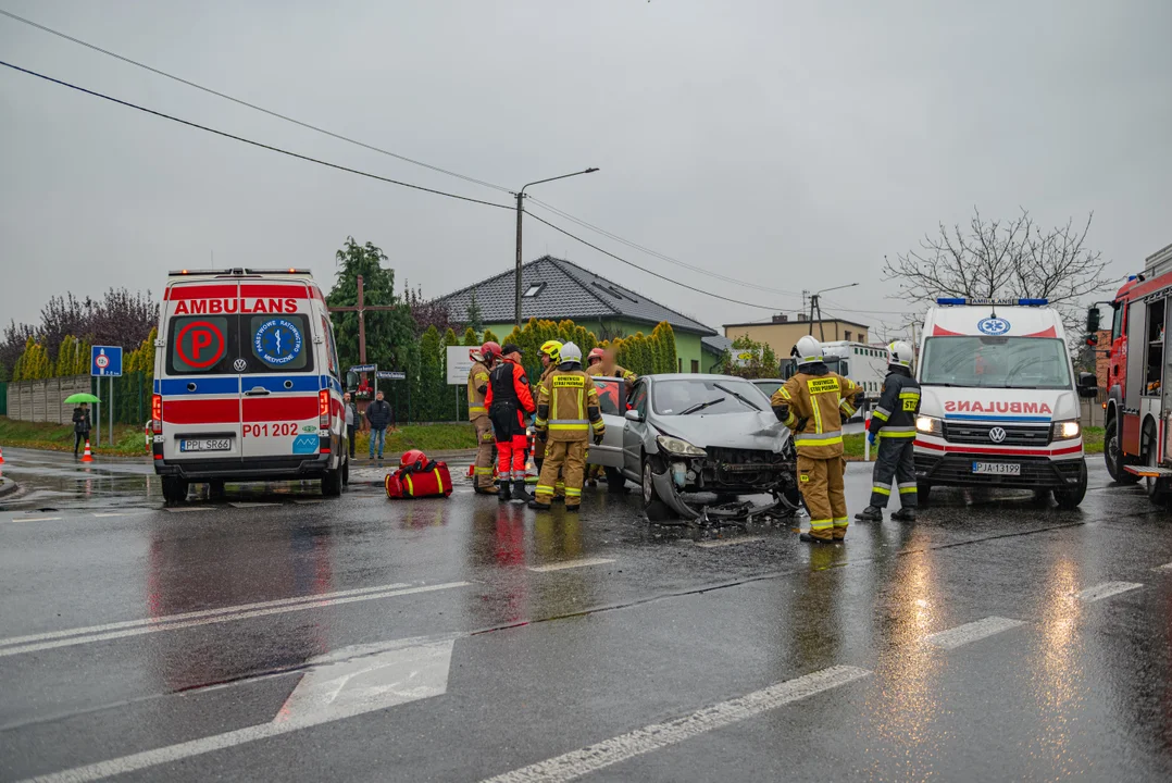 Wypadek na drodze krajowej w Kotlinie