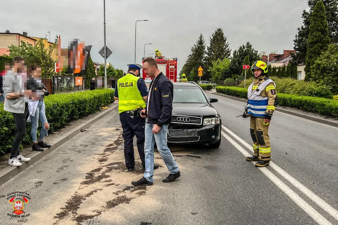 Koźmin Wielkopolski. Zderzenie trzech samochodów [ZDJĘCIA] - Zdjęcie główne