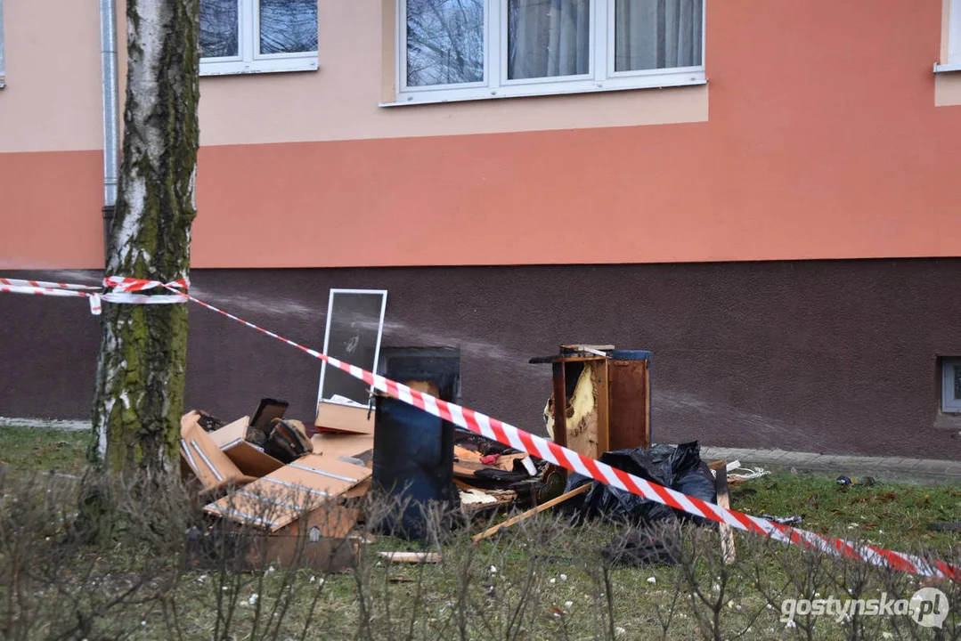 Pożar mieszkania na osiedlu w Gostyniu