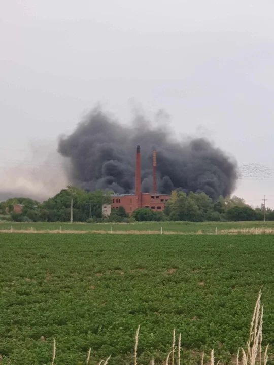 Pożar cegielni w Lenartowicach