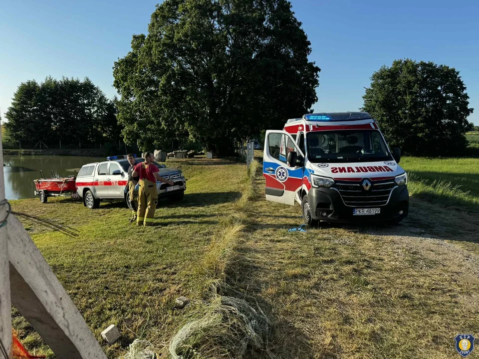 Tragedia na zbiorniku w gminie Zduny. Mężczyzny nie udało się uratować