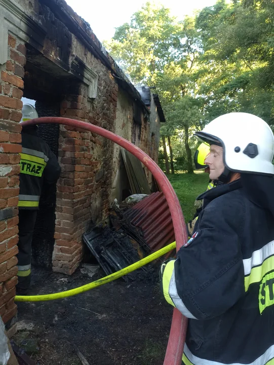 Pożar stodoły w Gościejewie