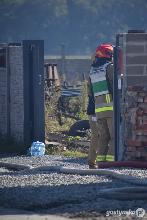 Pożar hali zakładu ślusarskiego w Czeluścinie
