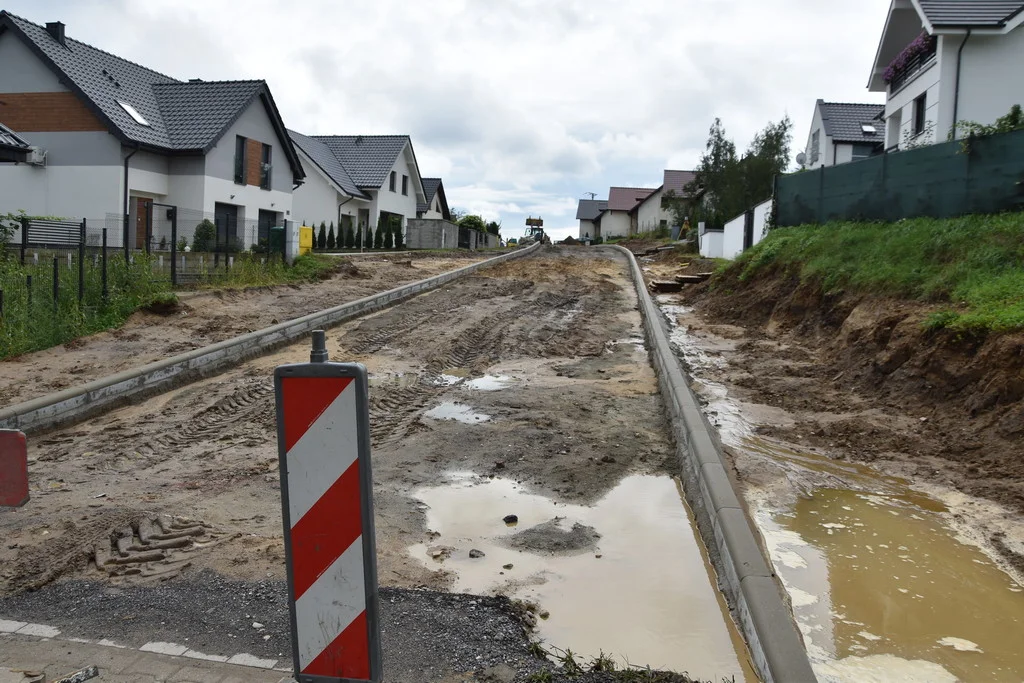 Kłopotliwa inwestycja - budowa drogi na ul. Laurentowskiego w Gostyniu