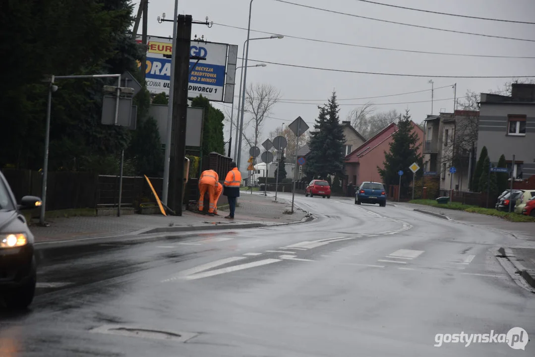 Objazdy w Gostyniu. Remont Skrzyżowania ulicy Europejskiej z ul. Nad Kanią