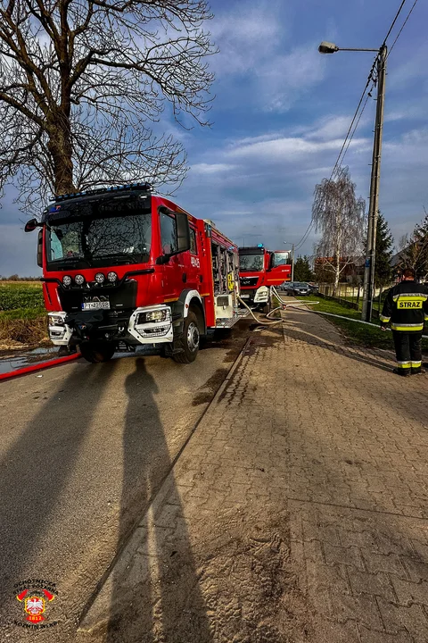 Staniew. Pożar budynku gospodarczego