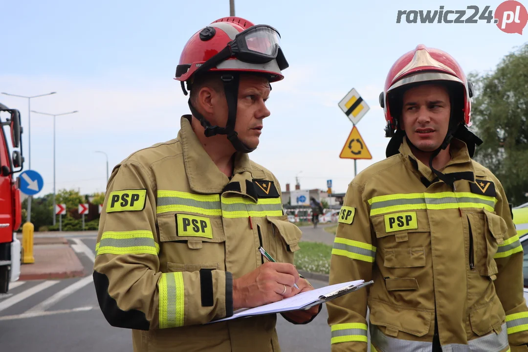 Wypadek na skrzyżowaniu ul. Przyjemskiego i Leśnej w Rawiczu