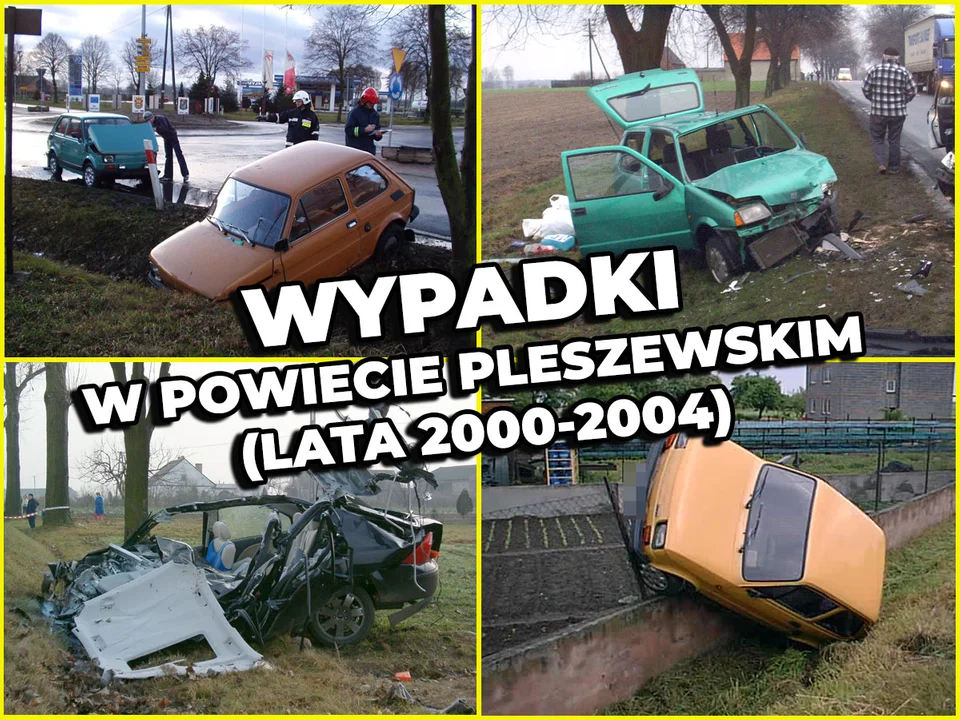 Wypadki samochodowe sprzed 20 lat w powiecie pleszewskim [GALERIA] - Zdjęcie główne