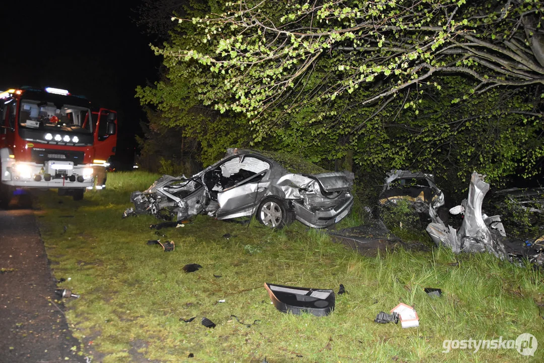 Wypadek śmiertelny na drodze Pogorzela - Gumienice