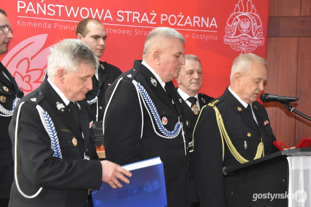 Pożegnanie bryg. Michała Pohla - z-cy komendanta powiatowego Państwowej Straży Pożarnej w Gostyniu