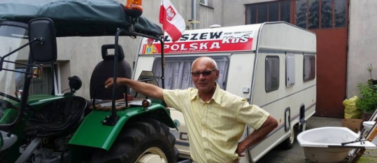 Pleszewianin jedzie ciągnikiem po Polsce - Zdjęcie główne