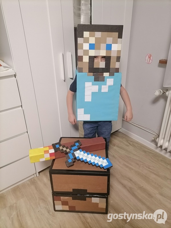 Olaf 6 lat jako Steve z Minecrafta, Borek Wielkopolski