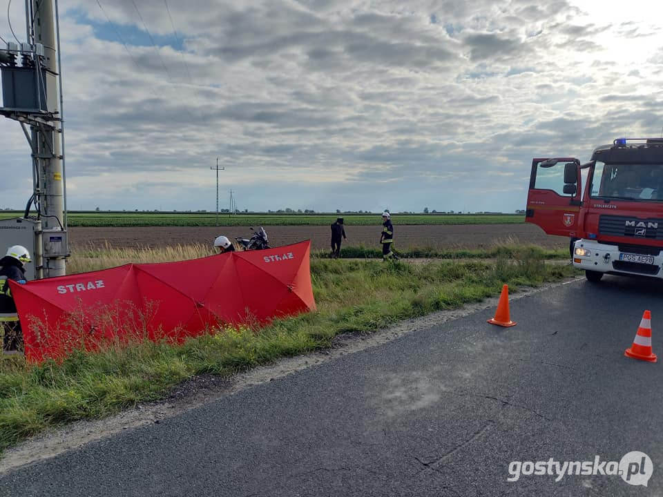 Pogorzela. Wypadek z udziałem motocyklisty na trasie Pogorzela - Międzyborze