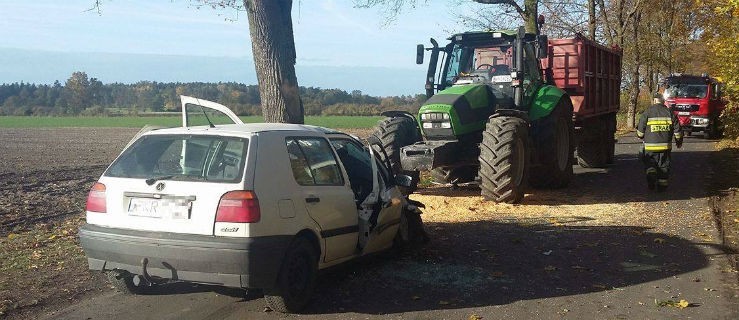 Traktorzysta nie zawinił. 28 – latek wyprzedzał na łuku - Zdjęcie główne