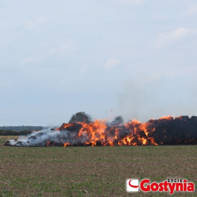 Pożar balotów w Pijanowicach - Zdjęcie główne
