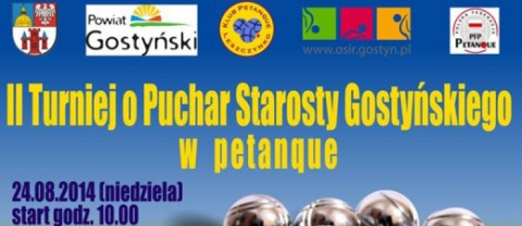 Gostyń. II Turniej o puchar Starosty Gostyńskiego w  petanque - Zdjęcie główne