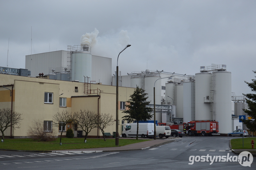 Pożar w budynku nowej proszkowni w SM w Gostyniu