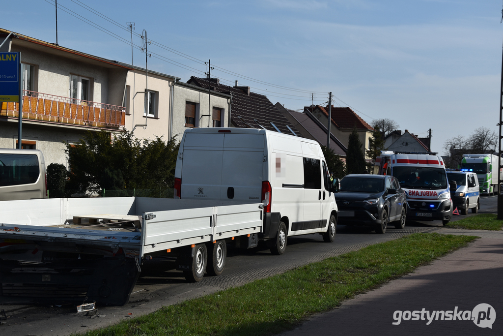 Wypadek na ul. Poznańskiej w Gostyniu