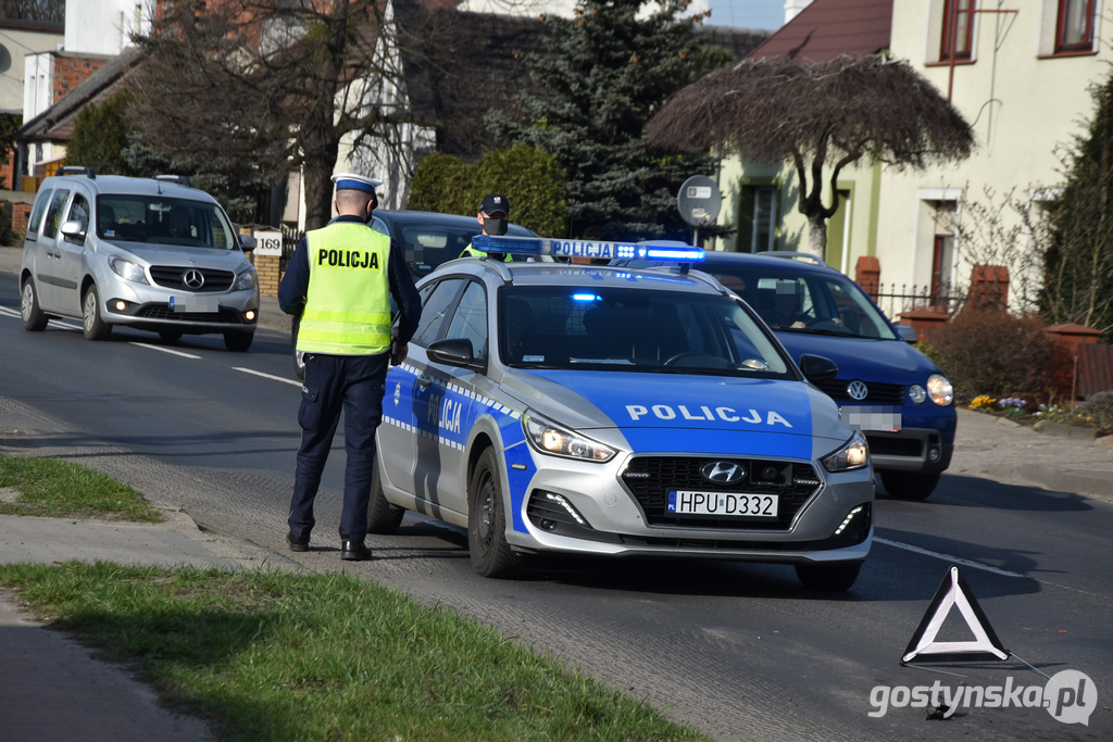 Wypadek na ul. Poznańskiej w Gostyniu