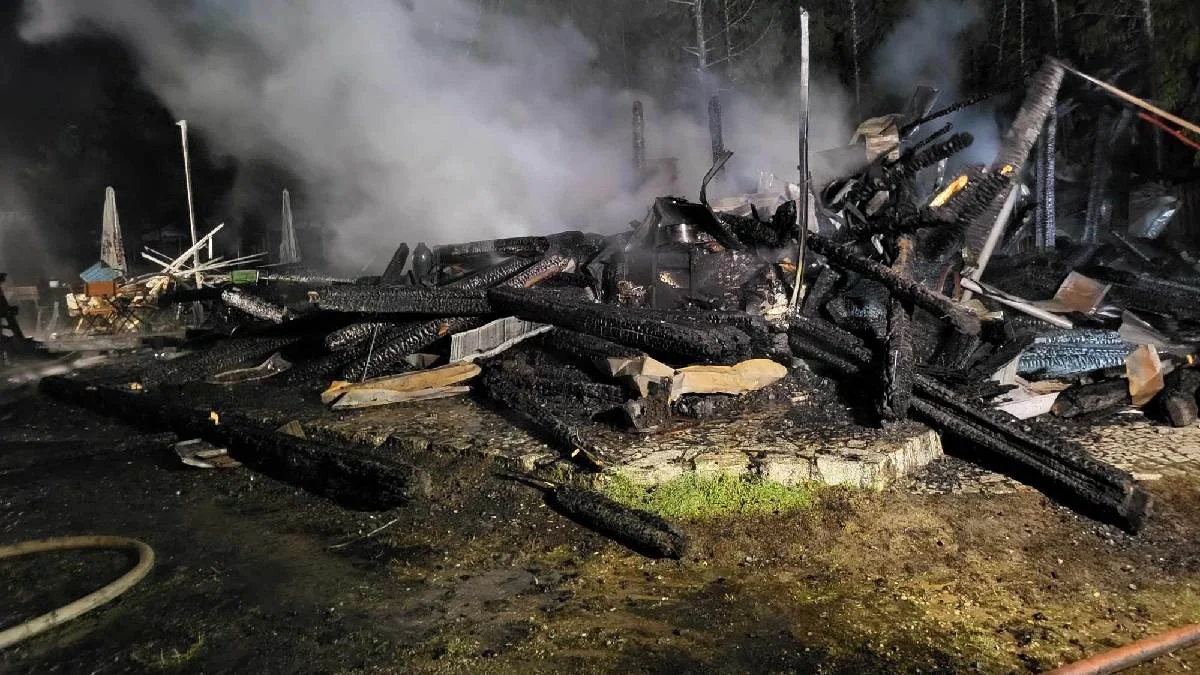 Pożar Chaty Wodnika w Cichowie. Policja nie wyklucza podpalenia - Zdjęcie główne