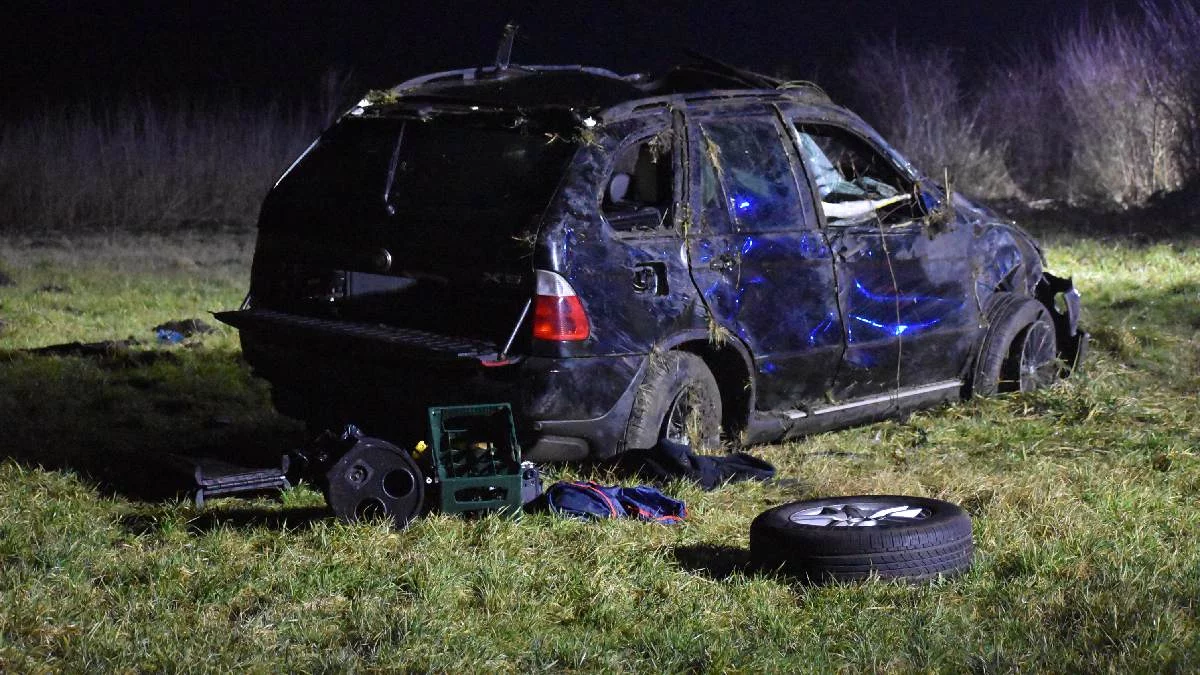 Wypadek na drodze Gostyń - Poniec. 35-latek z pewnością jechał za szybko - Zdjęcie główne