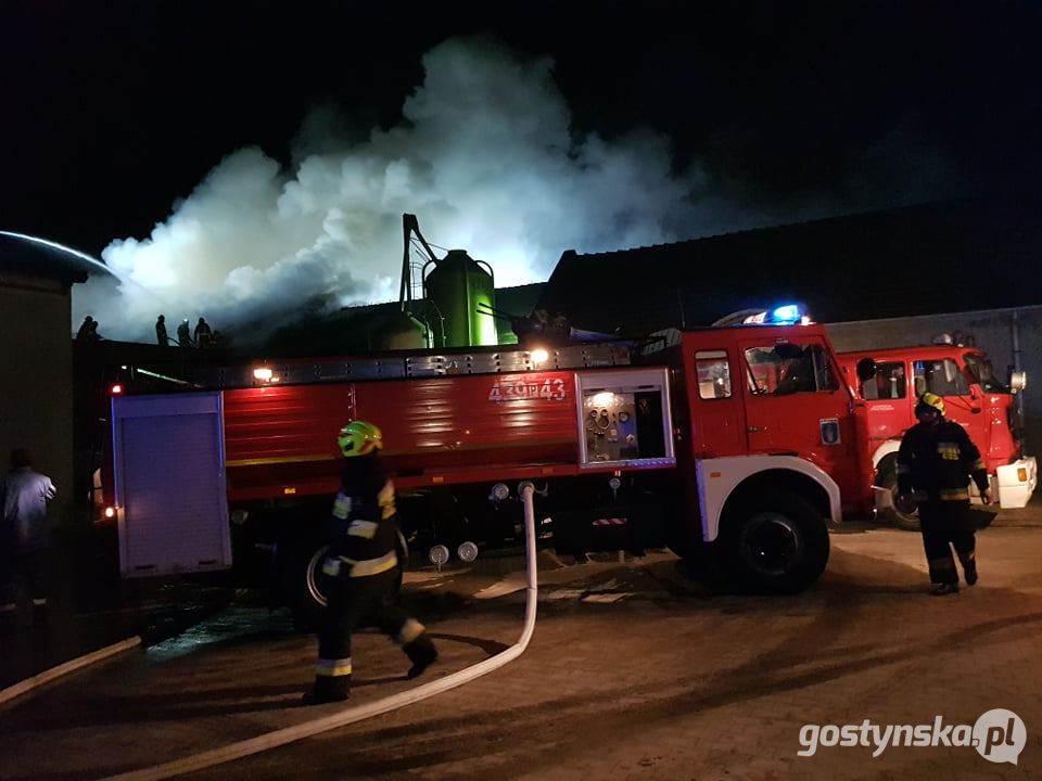 Pożar chlewni i stodoły w Rokosowie