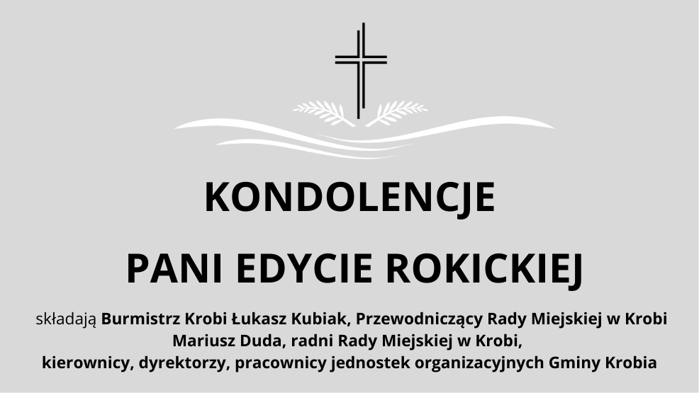 Kondolencje dla Pani Edyty Rokickiej - Zdjęcie główne