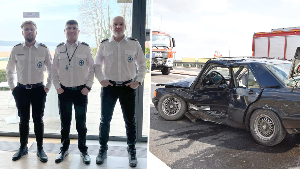 Wypadek na DK12. To już nie były żarty. Natychmiast, bez kalkulacji ratownicy WOPR Gołuchów pospieszyli z pomocą
