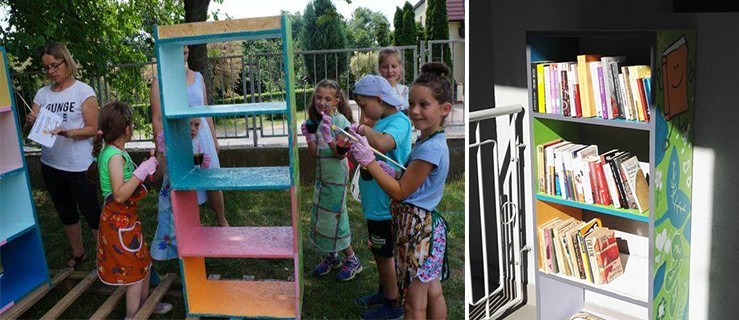 Regały z książkami już stoją w plenerze - Zdjęcie główne