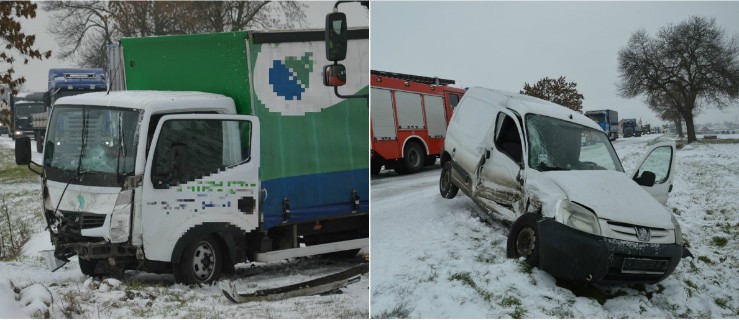 Zima dała się we znaki. Kierowca peugeota z urazem głowy trafił do szpitala - Zdjęcie główne