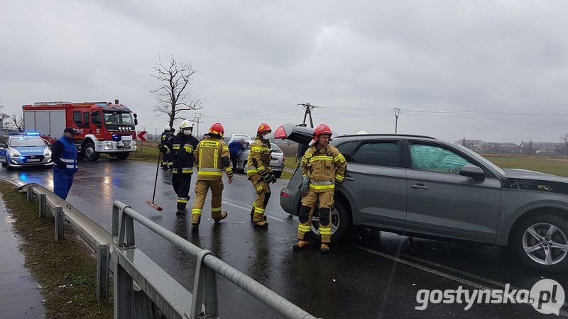 Kolizja na trasie Gostyń-Grabonóg