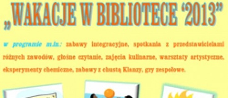 Wakacyjna oferta biblioteki - Zdjęcie główne