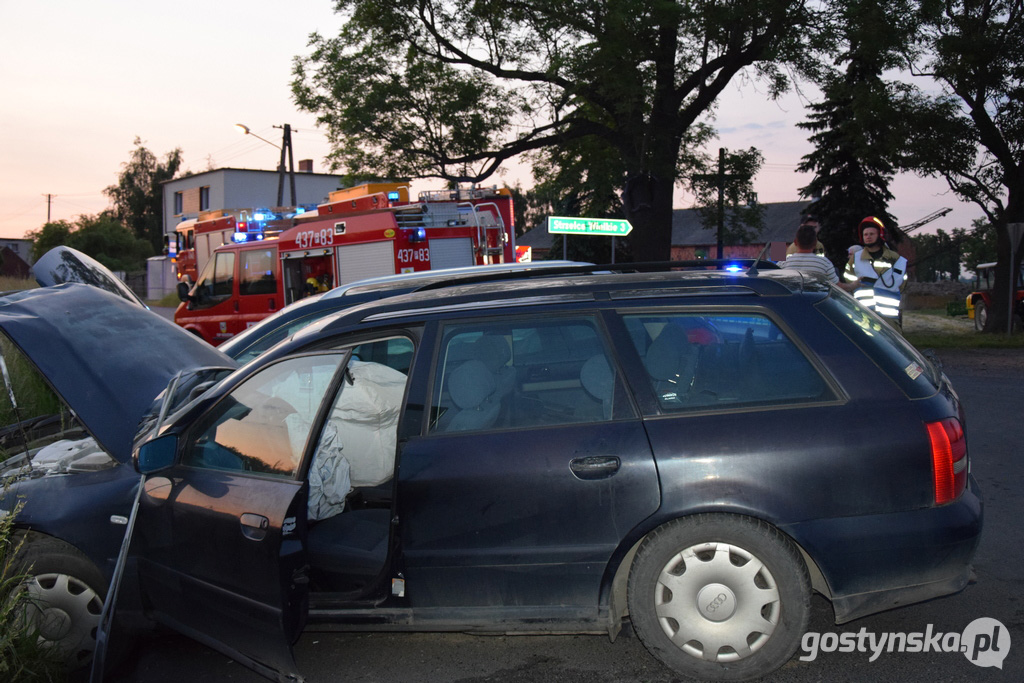 W kolizji wzięły udział 2 pojazdy, oba odtransportowała laweta.