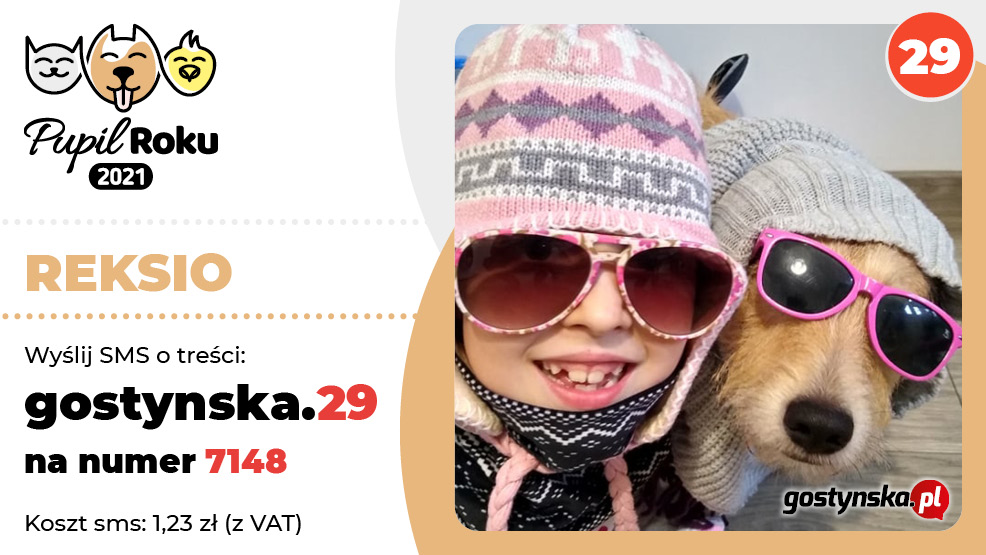 Reksio z córką właścicieli – Kalinką