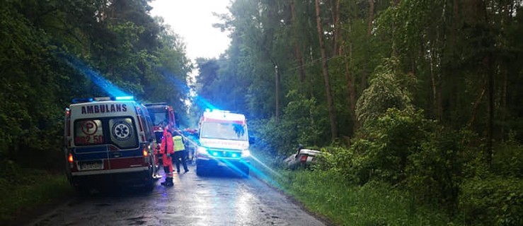 Wypadli z drogi. Poszkodowani trafili do szpitala [AKTUALIZACJA] - Zdjęcie główne